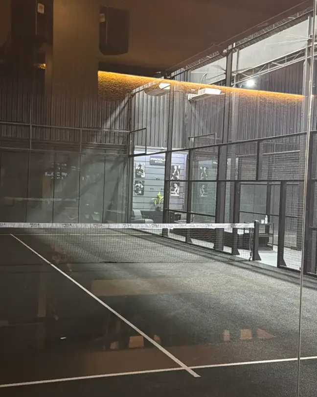 Court seen through glass