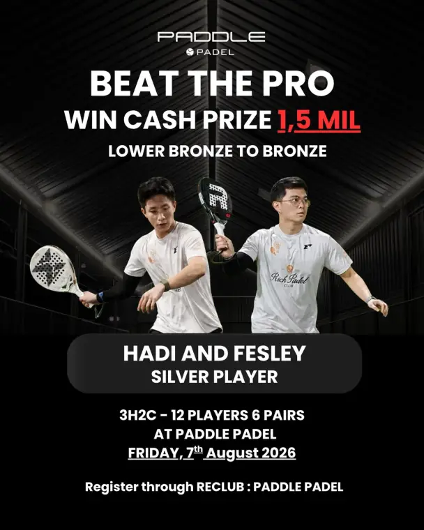 Beat the Pro event poster with Hadi and Fesley